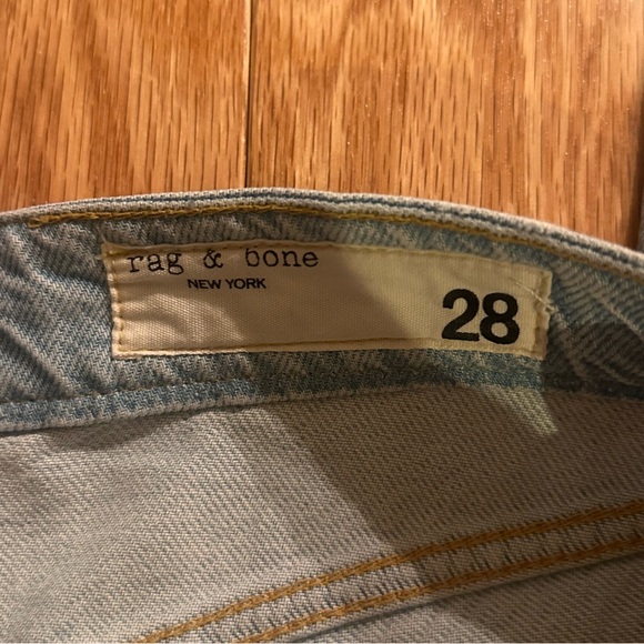 RAG AND BONE Logan feather weight low rise wide leg jeans size 30 - Picture 5 of 6